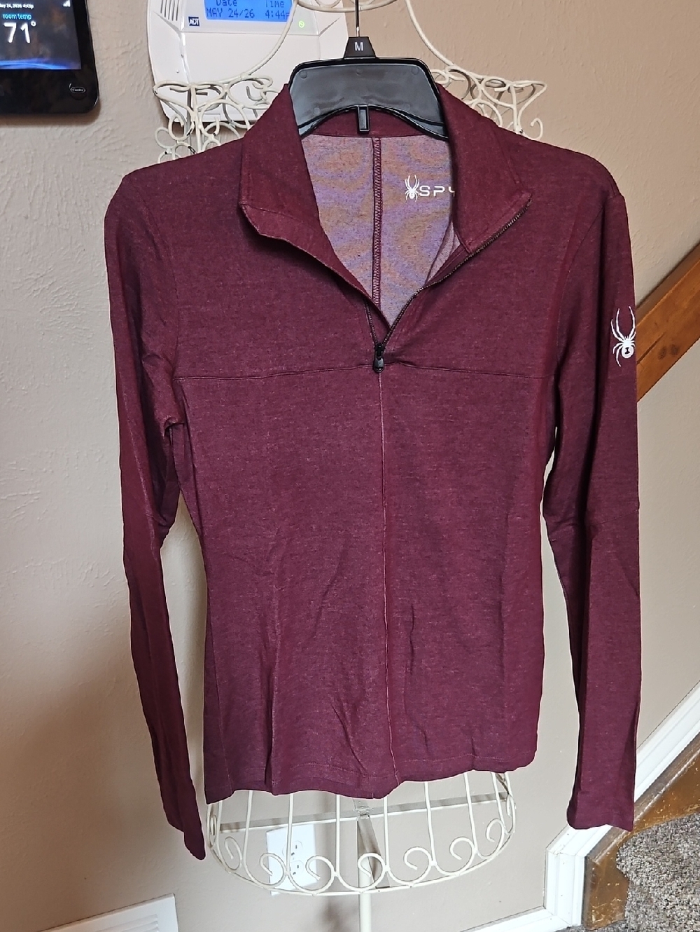 Spyder Burgundy Quarter-Zip Pullover